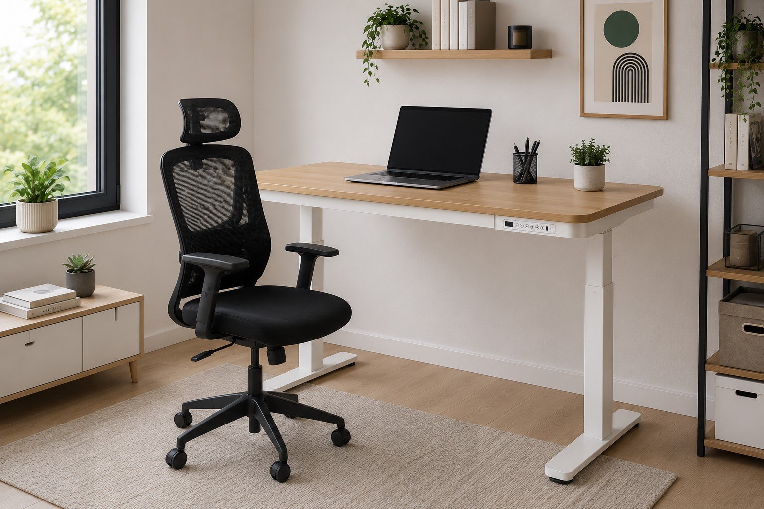 Home Office PowerDesk (tölgy) + MATEUS forgószék