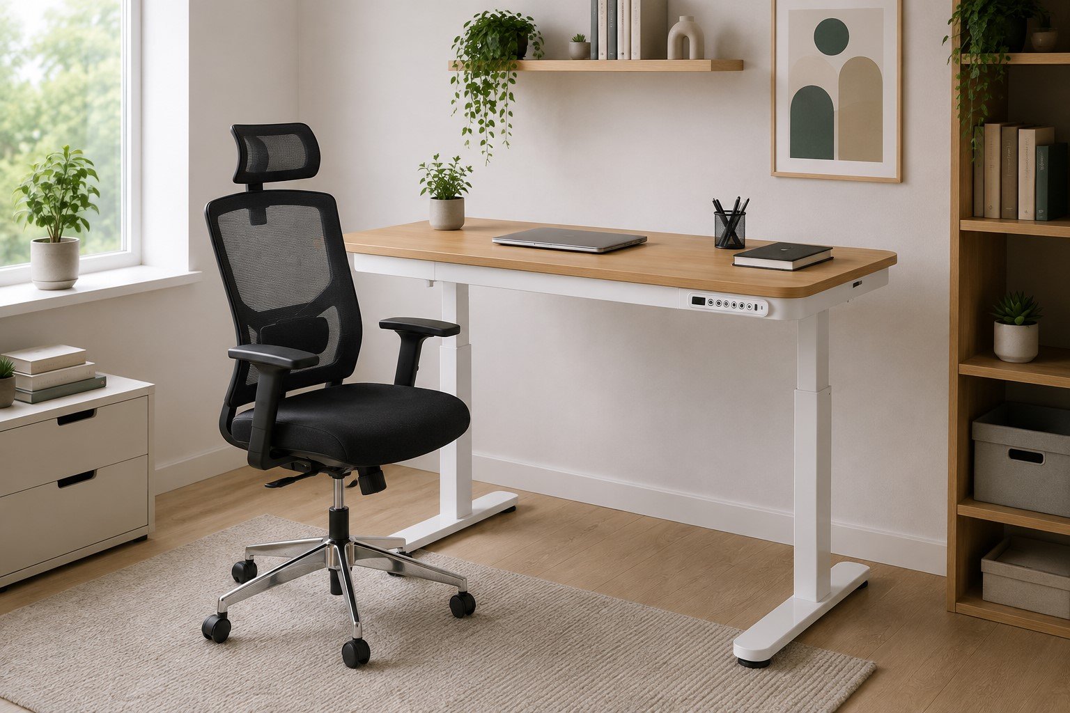 Home Office PowerDesk (tölgy) + MIRA forgószék