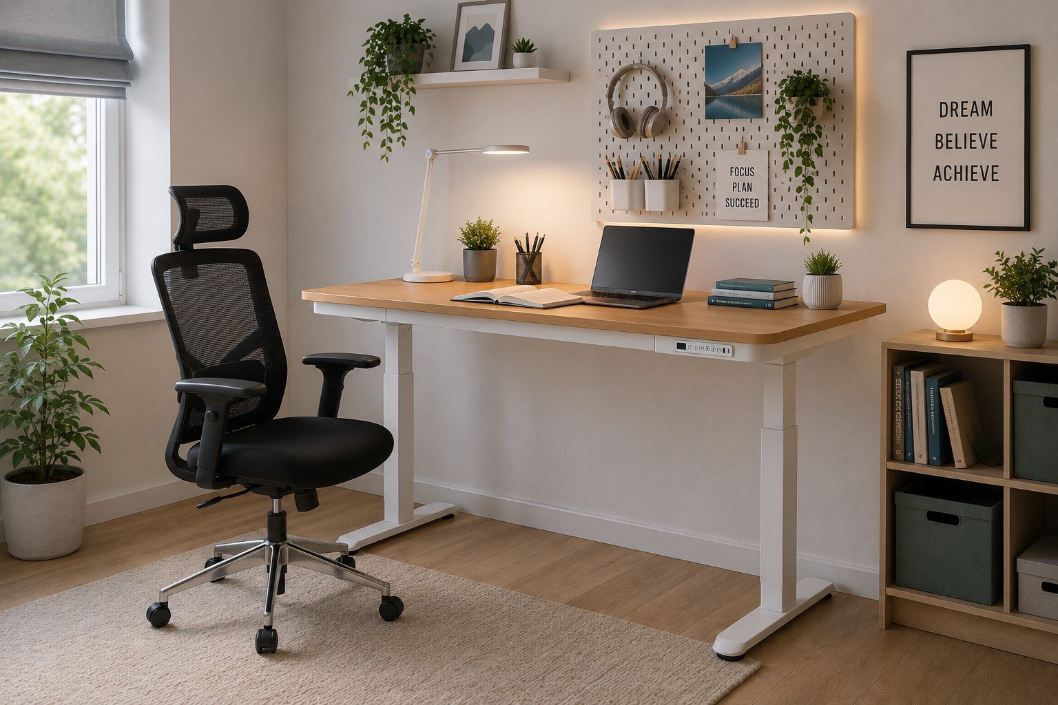 Home Office PowerDesk (tölgy) + MIRA forgószék - Image 2