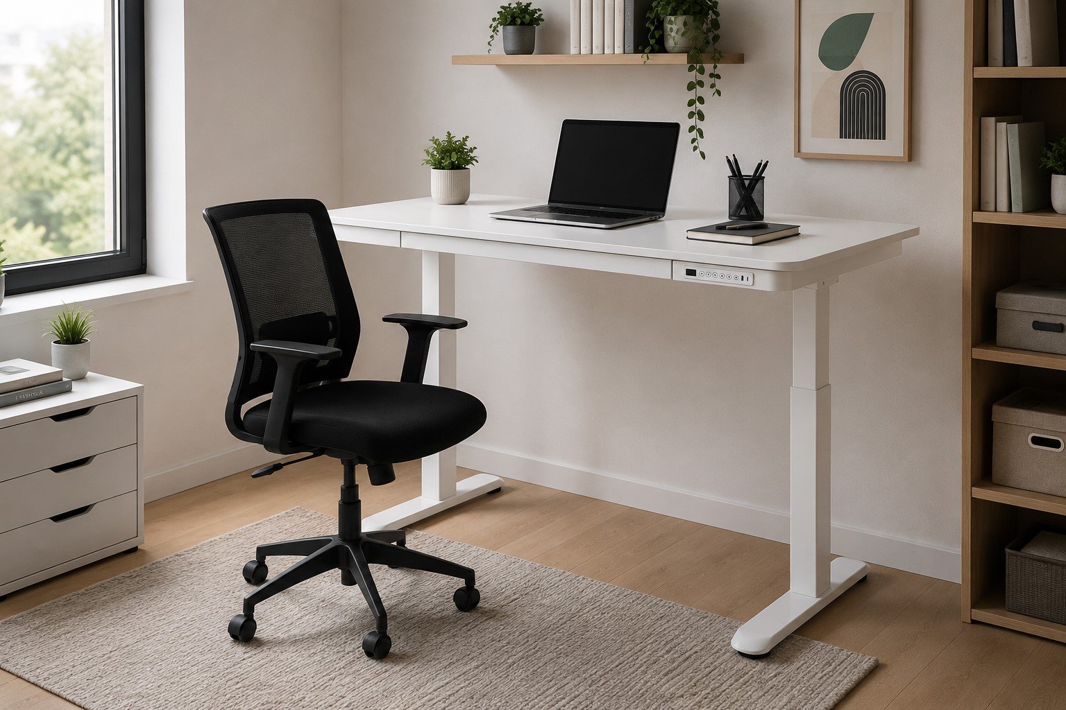 Home Office PowerDesk (fehér) + NEVADA forgószék